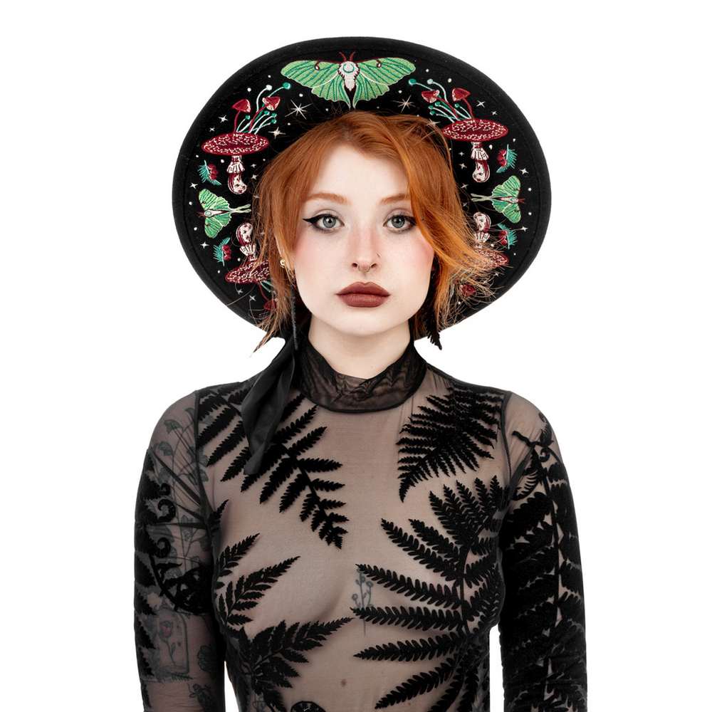 Restyle - Autumnal Equinox Fedora hoed - Wijde rand - Zwart